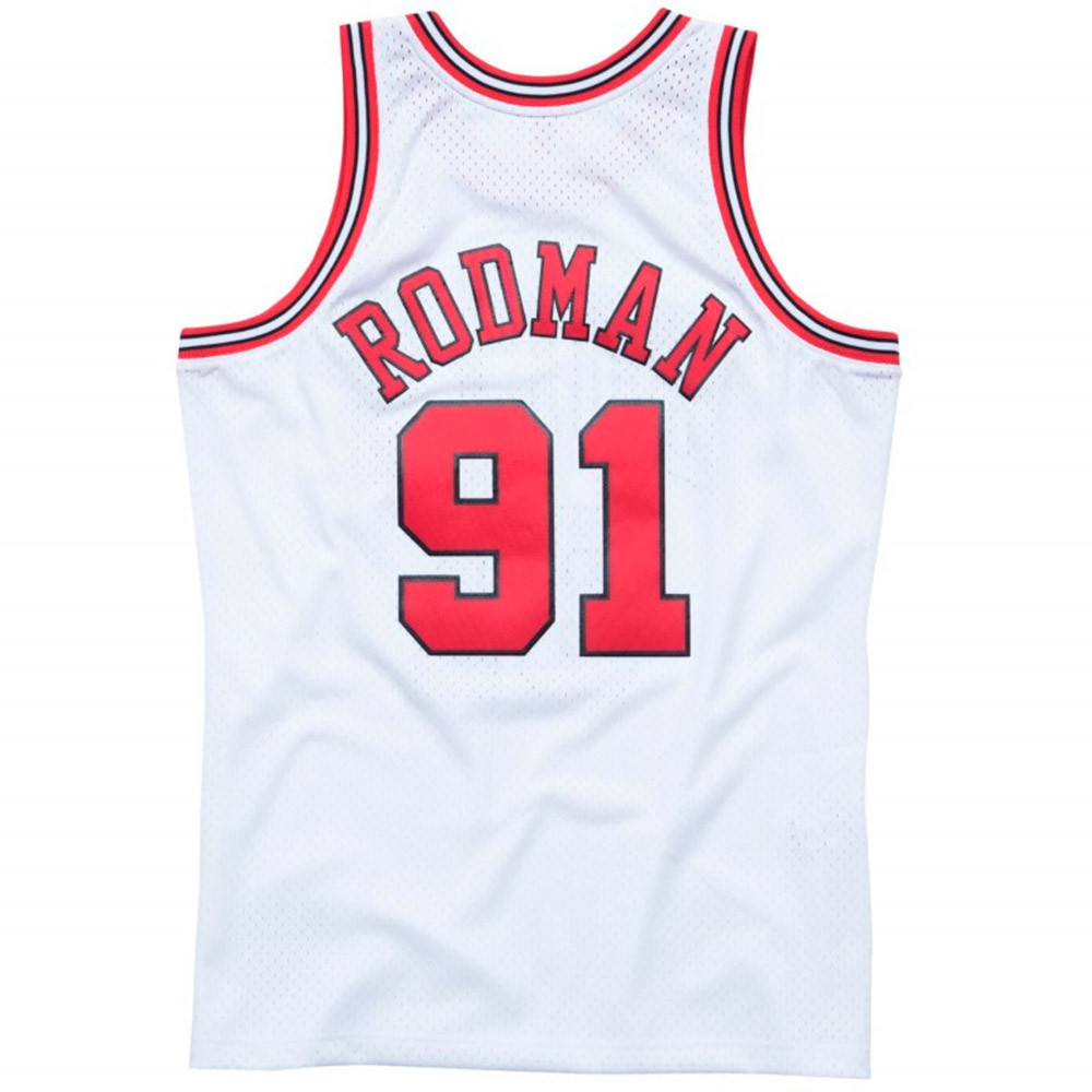 Dennis Rodman Chicago Bulls 97-98 White Retro Swingman
