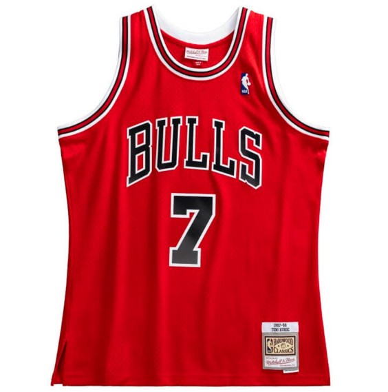 Comprare Toni Kukoc Chicago Bulls 97-98 Red Retro Swingman | 24Segons