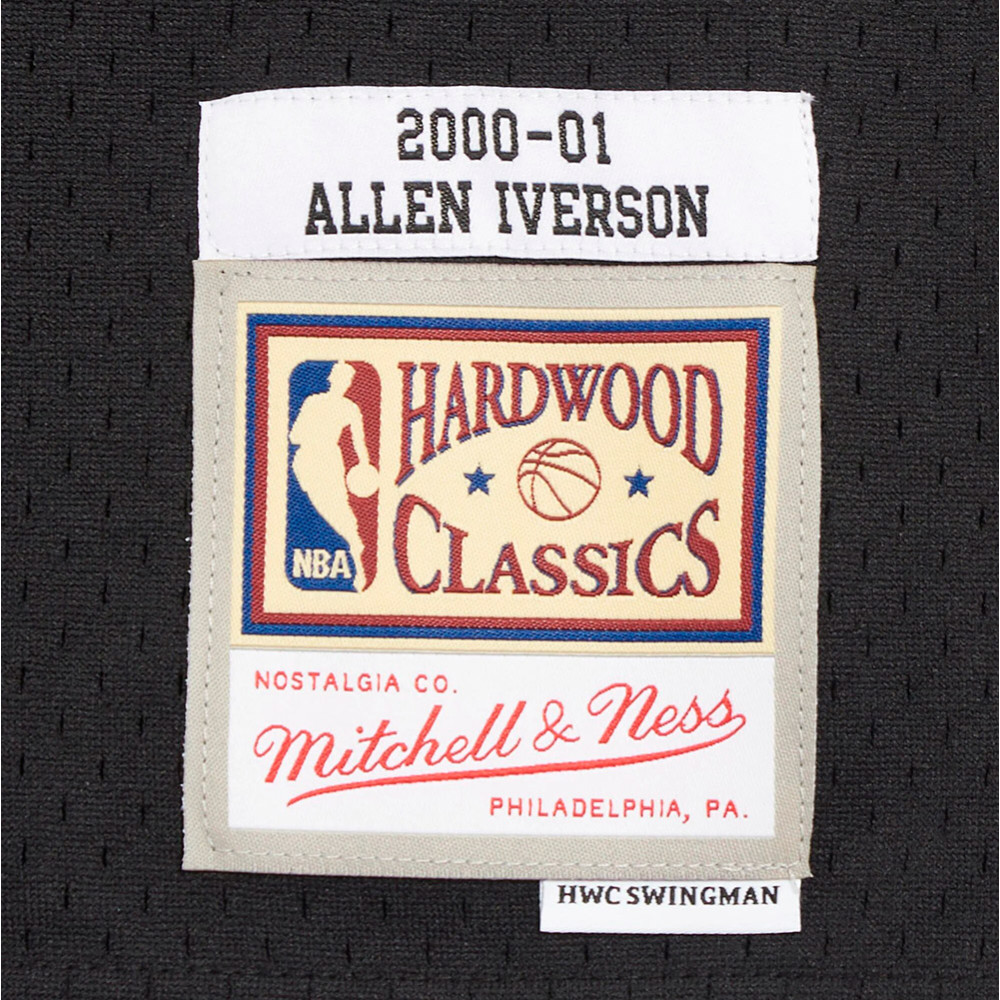 Allen Iverson Philadelphia 76ers 00-01 Black Cream Swingman