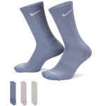 Nike Everyday Plus Cushioned Crew Blue Pink Grey 3pk Socks