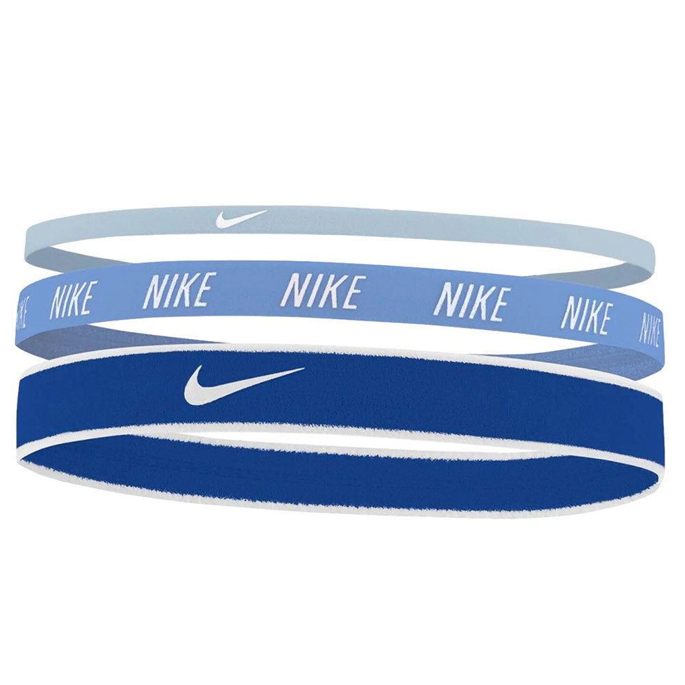Nike Mixed Width Blue 3pk Headbands