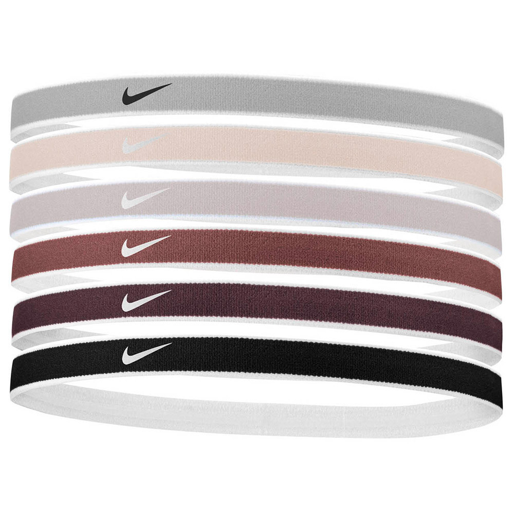 Nike Swoosh Sport Tipped Beige 6pk Headbands