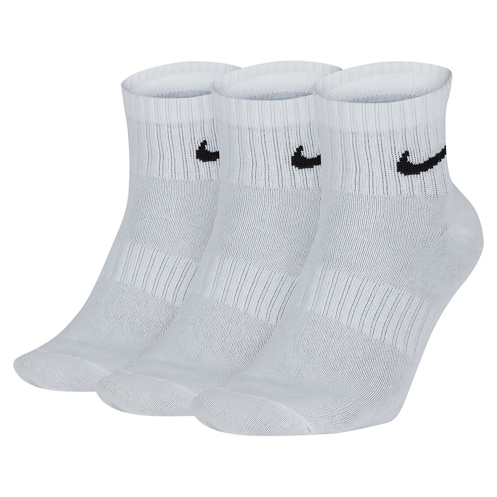 Nike Everyday Lightweight Ankle White 3pk Socks