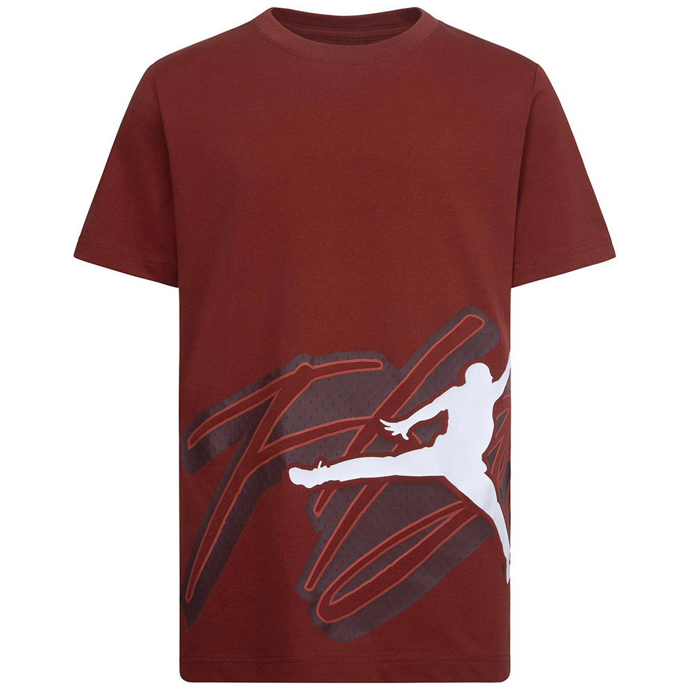 Junior Jordan Mesh Flight Graphic Red T-Shirt