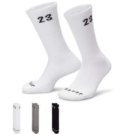 Calcetines Jordan Essentials Crew White Grey Black (3 Pair)