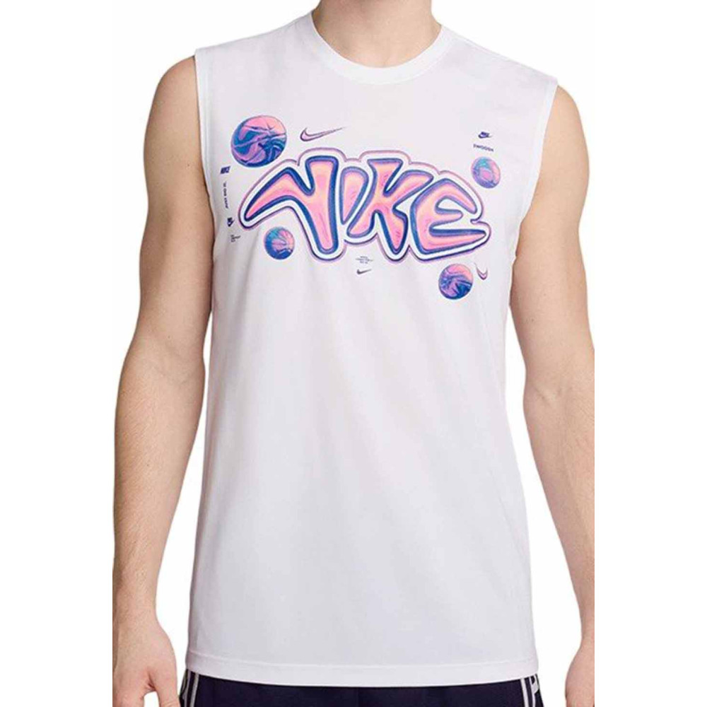 Nike Dri-FIT Sleeveless Basketball White Tank Top