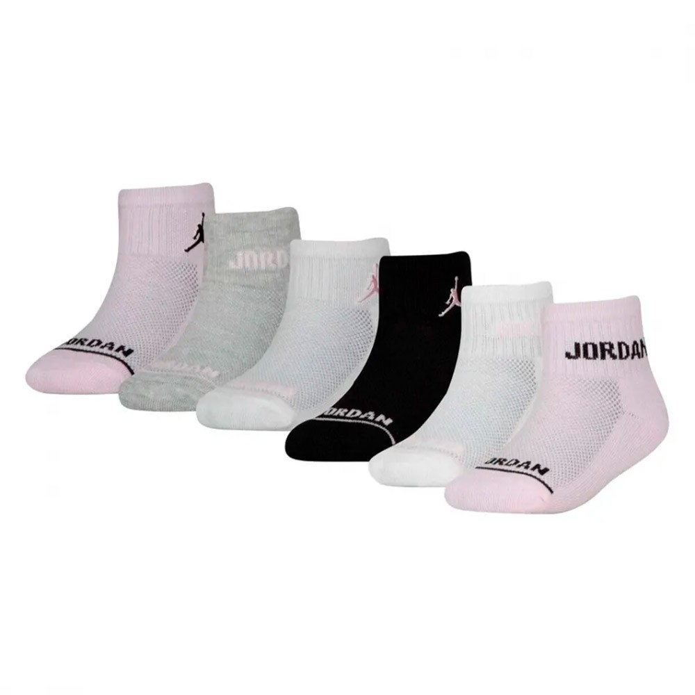 Calcetines Chica Jordan Legend Ankle Pink Black Grey 6pk