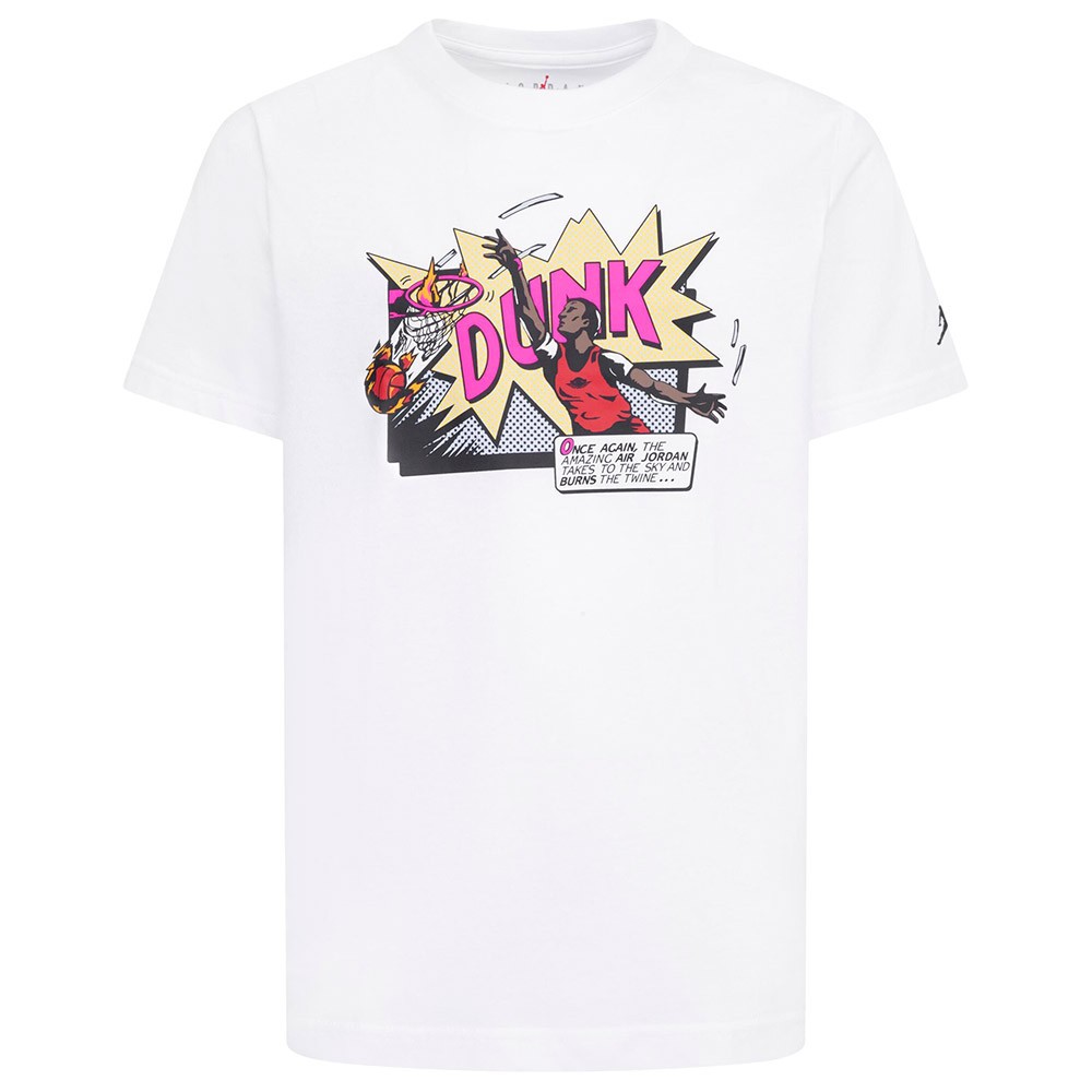 Camiseta Junior Jordan Comic Dunk White