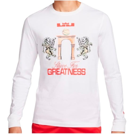 Nike Acquista la T-shirt Lebron Longsleeve White | 24Segons