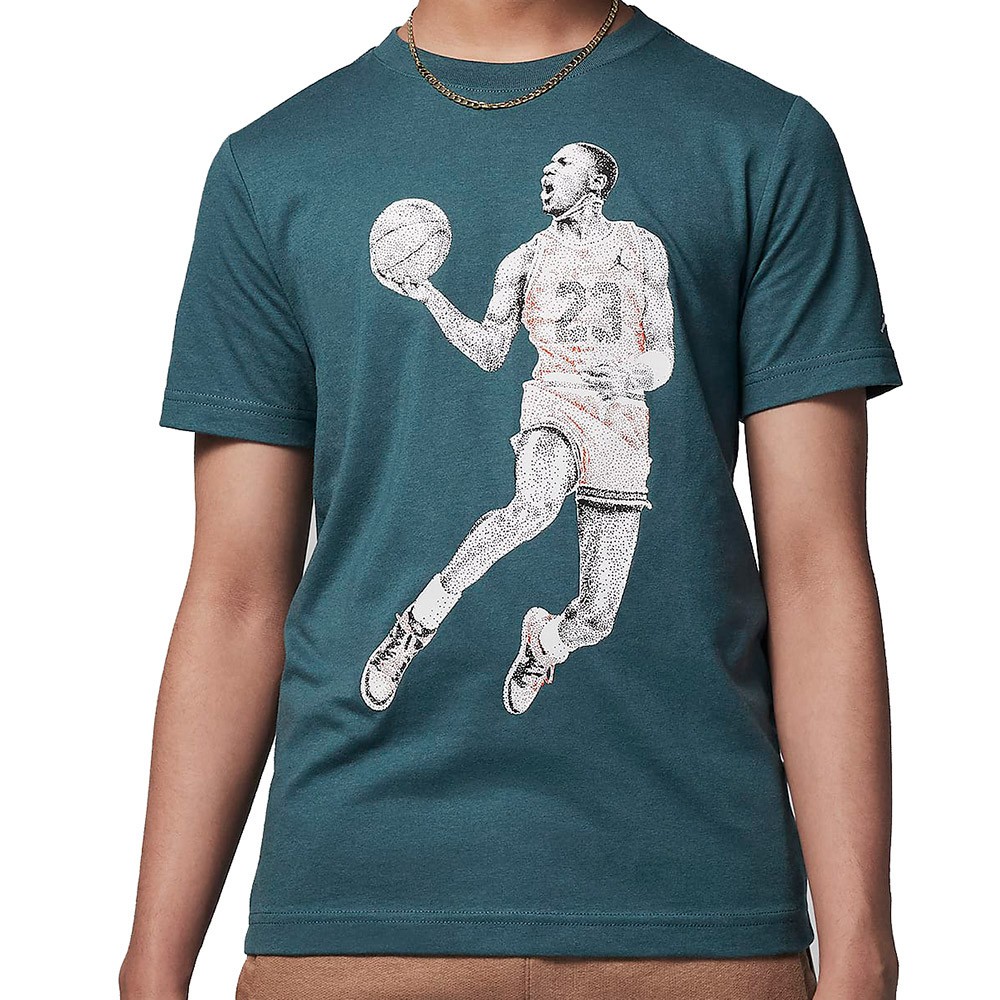 Junior Jordan Dots Graphic Oxidized Green T-Shirt