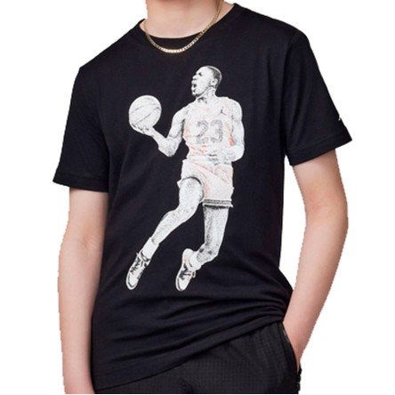 Buy Junior Jordan Dots Graphic Black T-Shirt | 24Segons