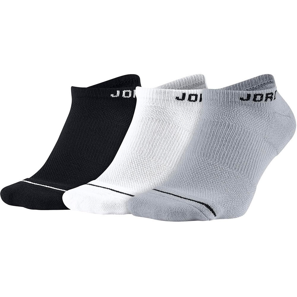 Calcetines Jordan Jumpman No Show White Grey Black 3P