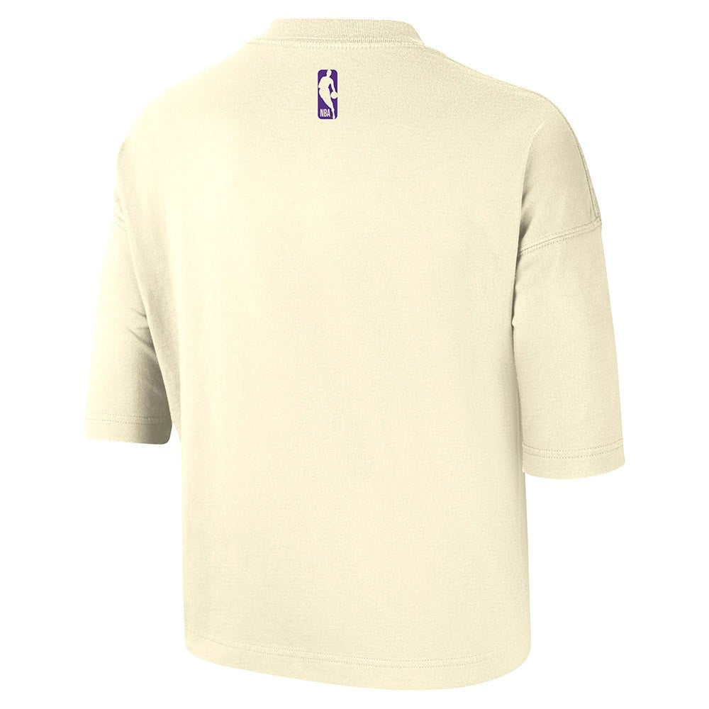 Camiseta Mujer Los Angeles Lakers Courtside Boxy Coconout Milk