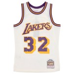 Magic Johnson Los Angeles Lakers 84-85 White Retro Swingman