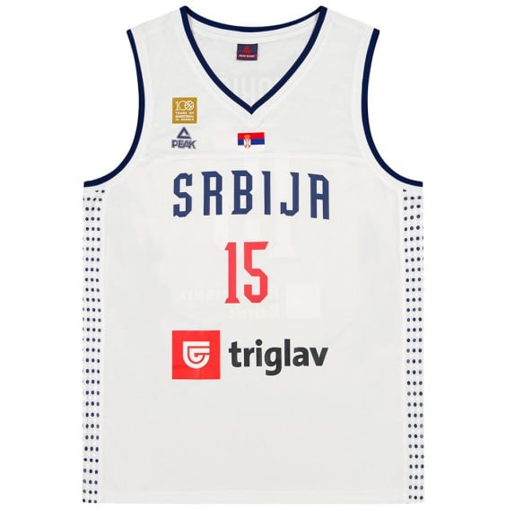 Acquista la T-shirt Nikola Jokic Serbia Olimpiadi 2024 Bianco | 24Segons