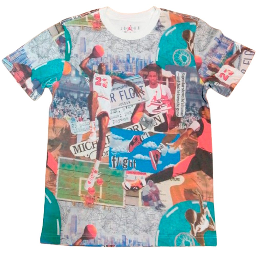 Camiseta Junior Jordan Collage Brooklyn AOP