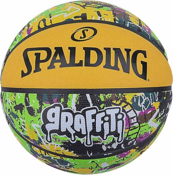 Spalding Acquista Pallone Rainbow Graffiti Gomma Giallo Sz7 | 24Segons