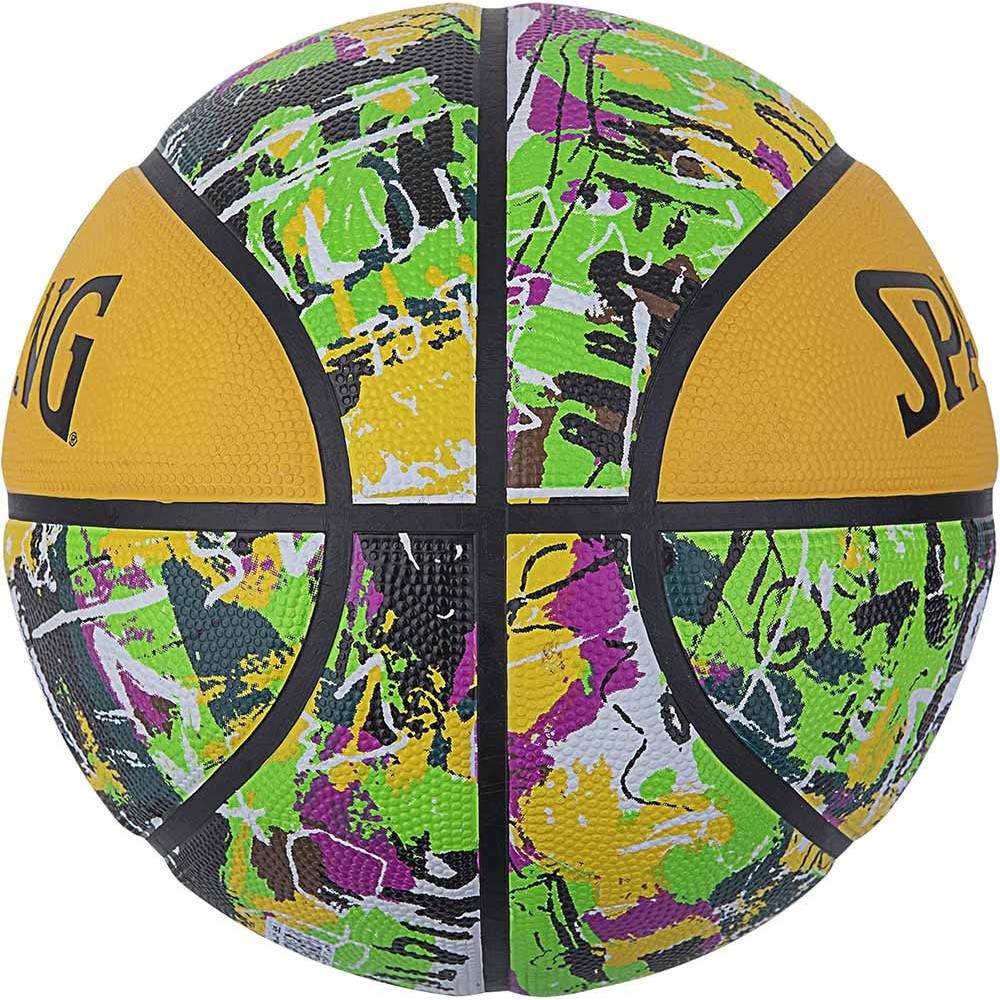 Pilota Spalding Rainbow Graffiti Rubber Yellow Sz7