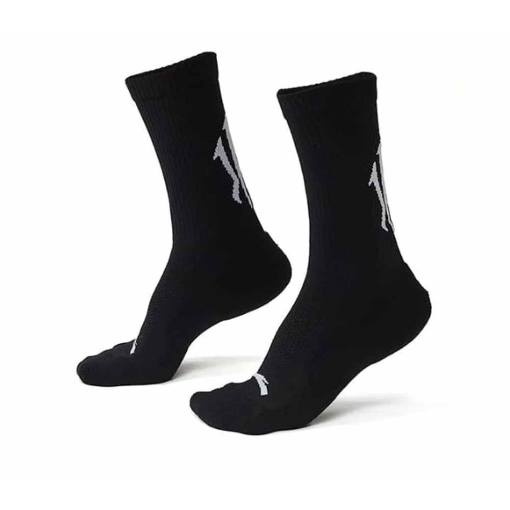 Anta KAI Crew Terry Basketball Black Socks