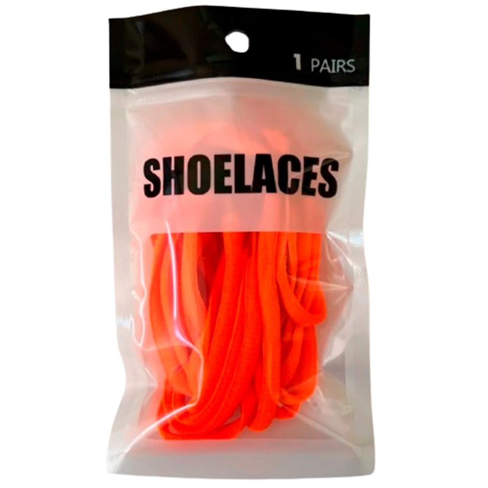 Cordones Ovalados Naranja Fluor 160 cm