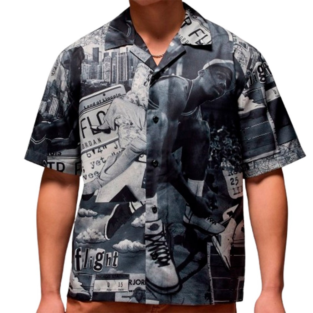 Camisa Jordan Essentials Printed Black White