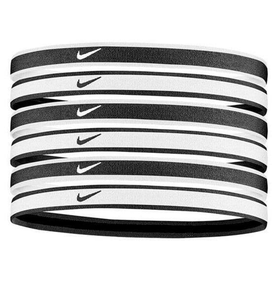 Nike Acheter Bandeaux avec embouts Swoosh Noir et Blanc 6PK | 24Segons