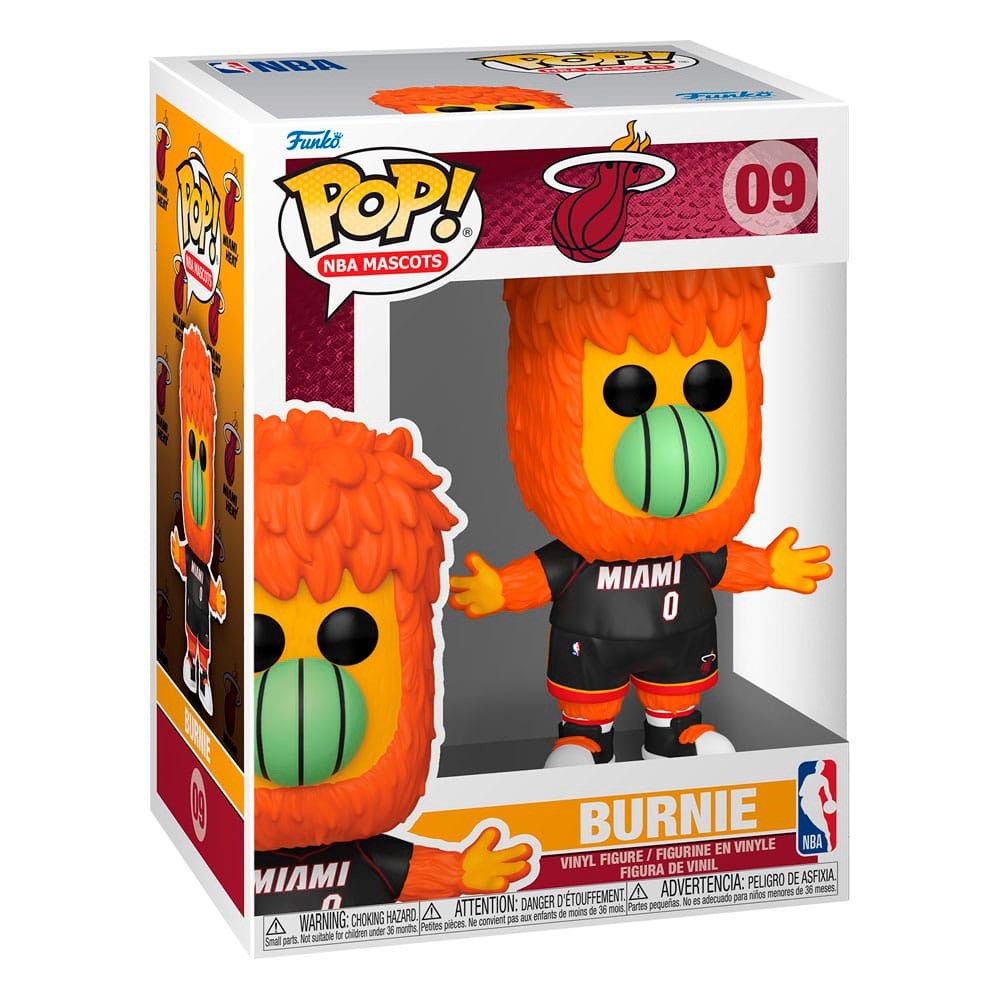 Figura Funko Burnie Miami Heat Mascota 9 cm