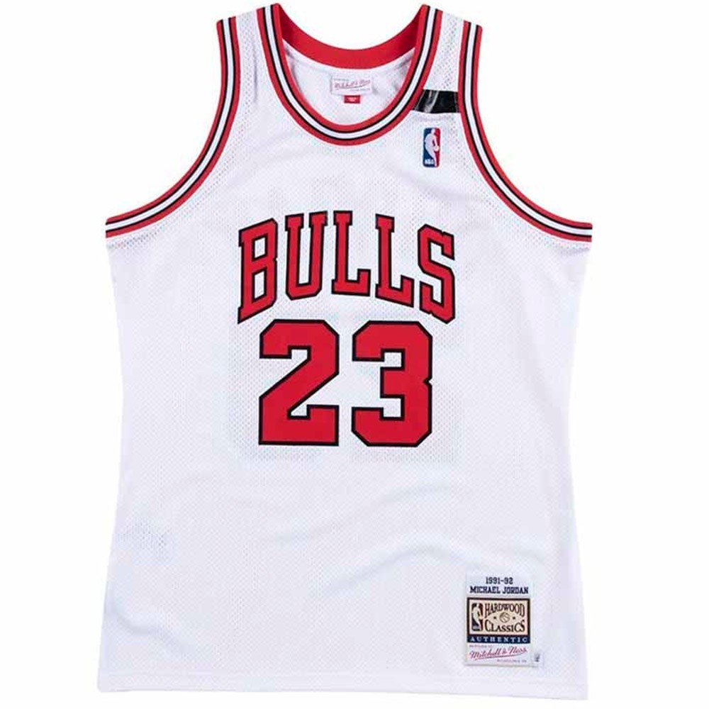 Michael Jordan Chicago Bulls 91-92 White Authentic