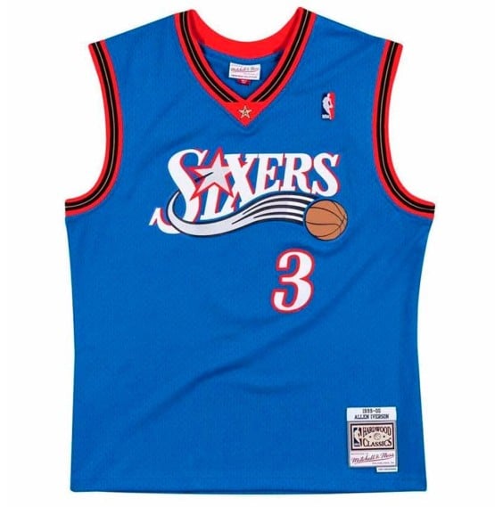 Acquista Allen Iverson Philadelphia 76ers 99-00 Blue Swingman |24Segons