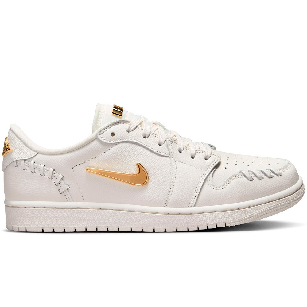 Mujer Air Jordan 1 Low Method of Make Sail Metallic Gold