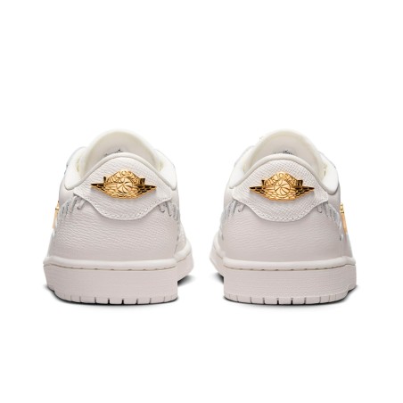 Mujer Air Jordan 1 Low Method of Make Sail Metallic Gold