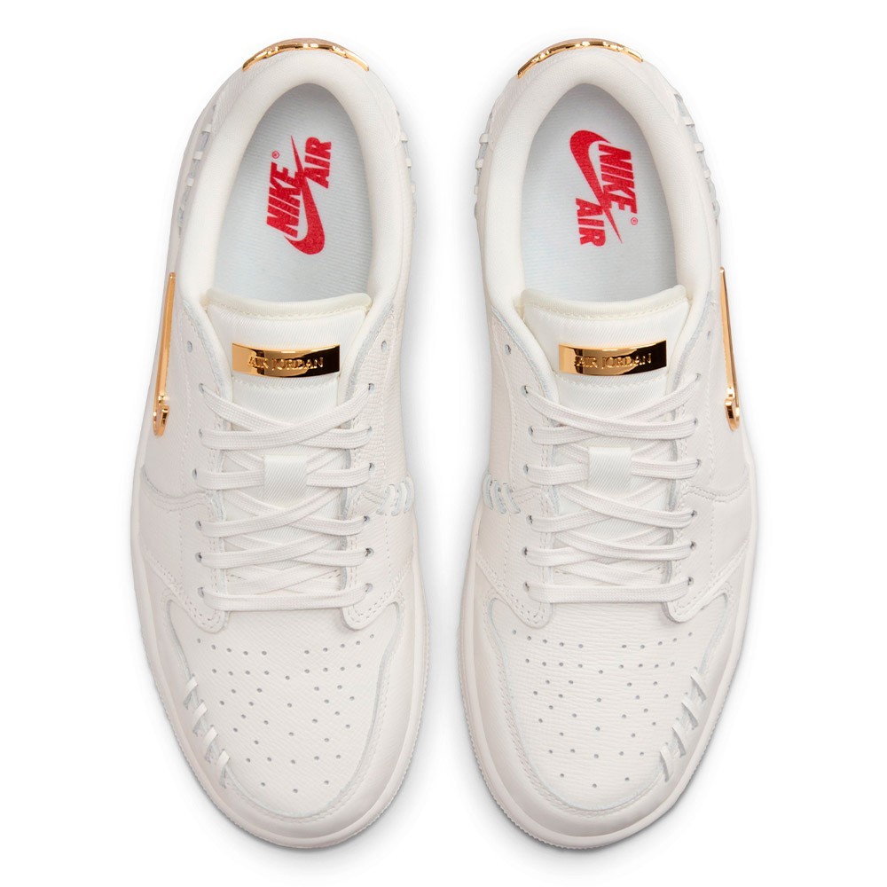 Mujer Air Jordan 1 Low Method of Make Sail Metallic Gold