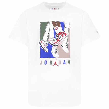 Buy Junior Jordan Courtyard White T-Shirt | 24Segons