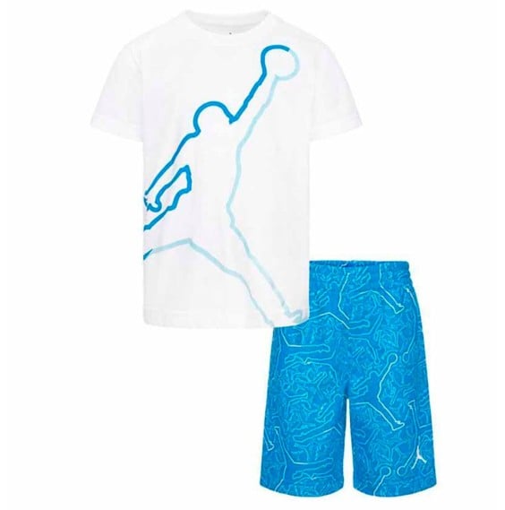 Acquista il set di magliette e pantaloncini Air Jordan Jump-Bled per bambini | 24Segons