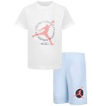 Kids Jordan Flight MVP White Ice Blue Set