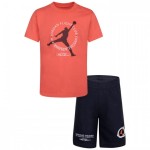 Kids Jordan Flight MVP Black Orange Set