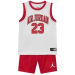 Kids Jordan DNA Muscle Short Gym Red/White Set