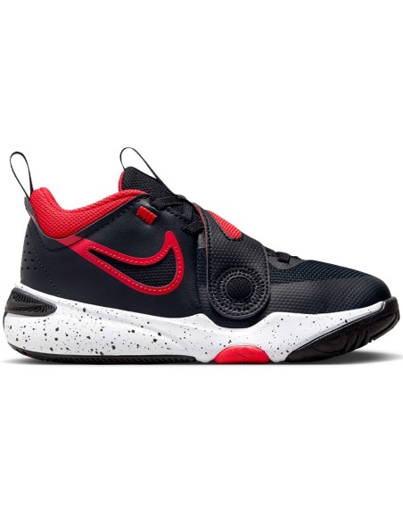 Buy Kids Nike Team Hustle D 11 Black University Red Shoes | 24Segons