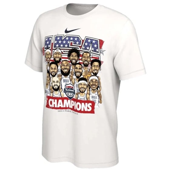 Nike Acquista la T-shirt USAB Uomo Caricatura Bianco | 24Segons