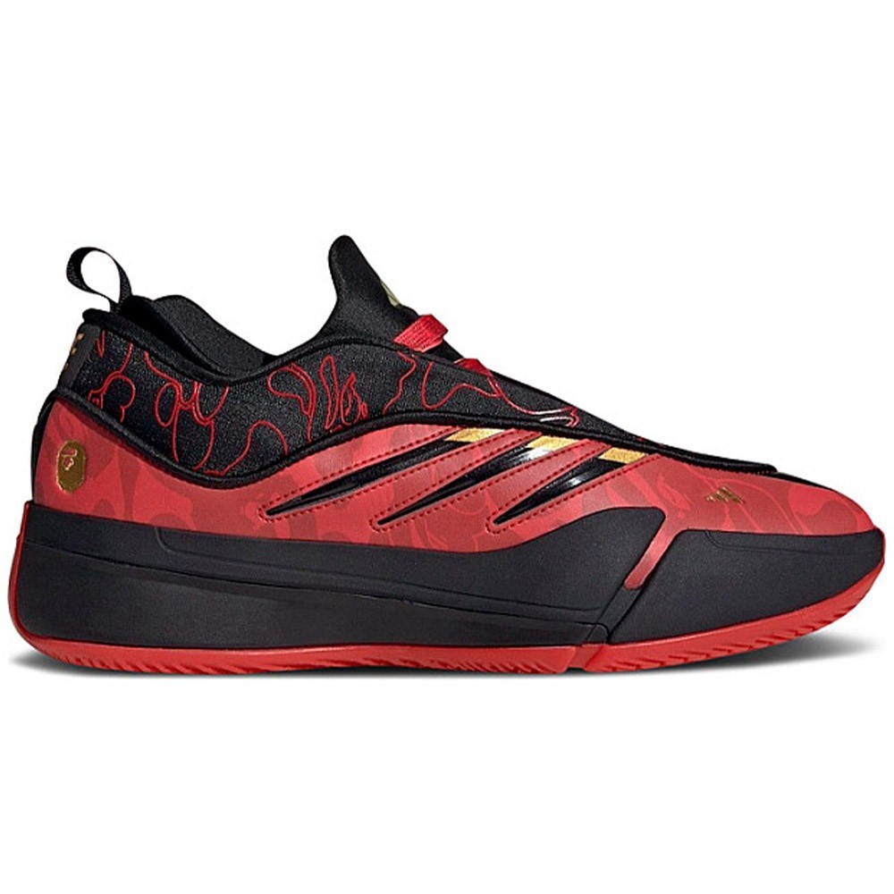 Buy adidas Performance BAPE x Dame 9 Red Camo Sneakers 24Segons