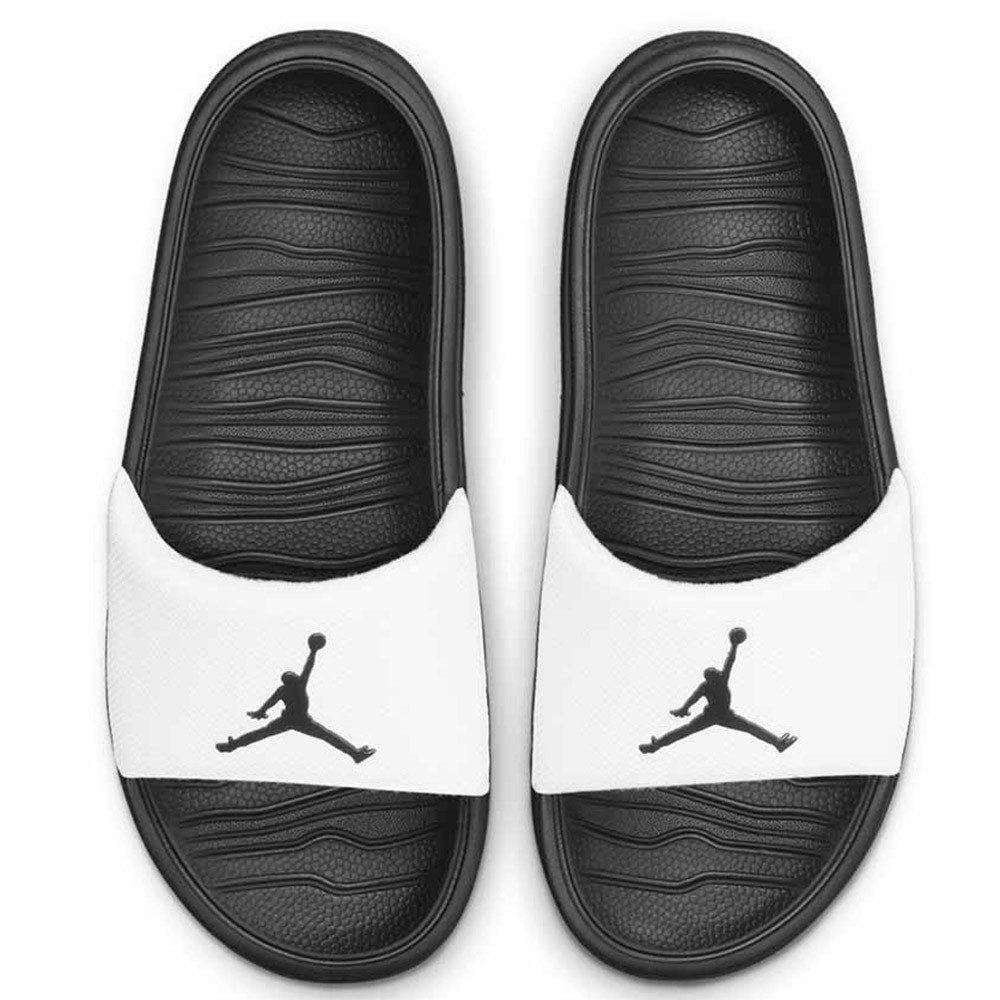 Buy Junior Jordan Break White Black Flip Flops 24Segons