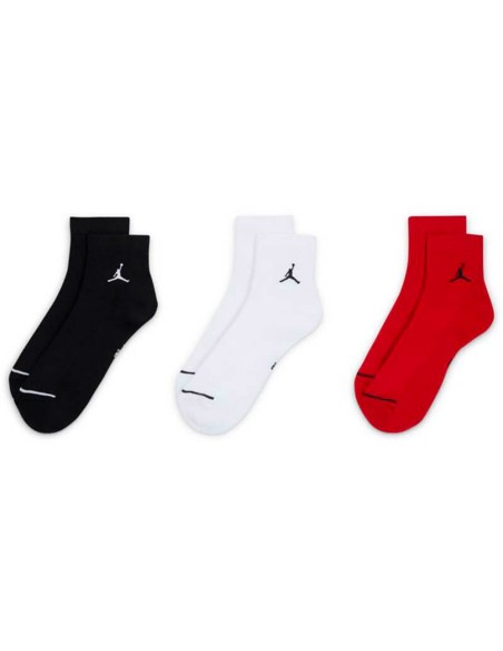 Jordan Acheter Chaussettes Everyday Noir Blanc Rouge Cheville (3P)|24Segons