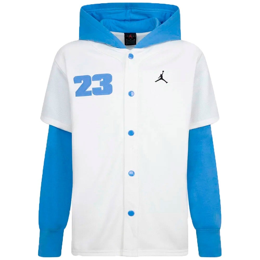 Dessuadora Junior Jordan Jumpman Baseball White Blue