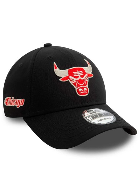 NBA Acquista il cappello Chicago Bulls Metallic 9FORTY Black | 24 Segons