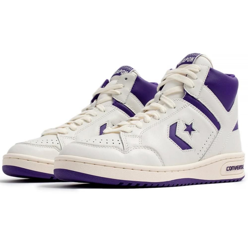 Converse Weapon Mid Vintage White Purple