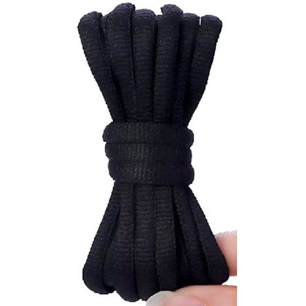 Buy Oval Black Shoelaces 160 cm | 24Segons
