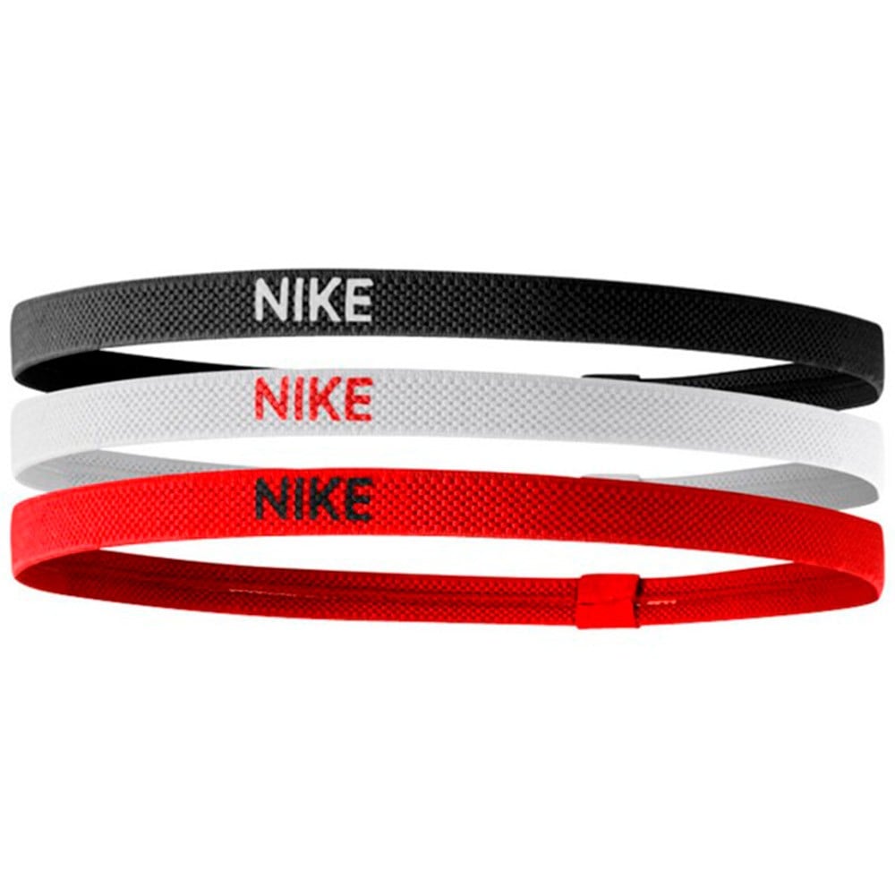 Cintas Pelo Nike Elastic 2.0 Black White Red 3pk