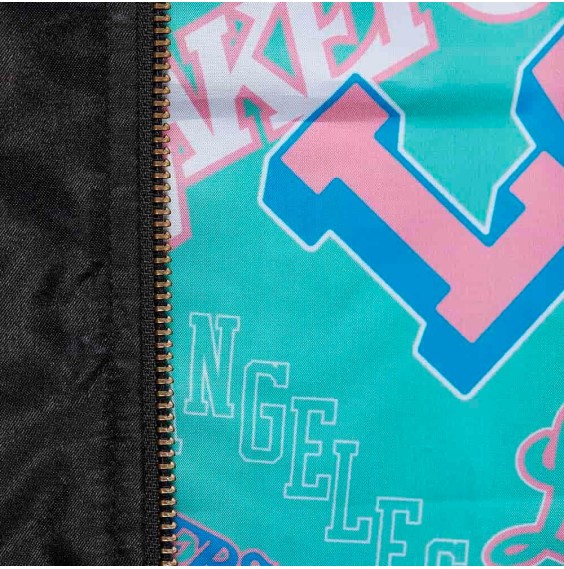 Acheter Los Angeles Lakers Teside Satin Bomber Jacket Black|24Segons