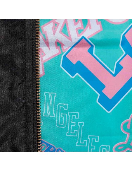 Acheter Los Angeles Lakers Teside Satin Bomber Jacket Black|24Segons