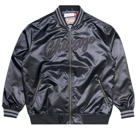 Comprare Chicago Bulls Teside Satin Bomber Jacket Nero | 24Segons